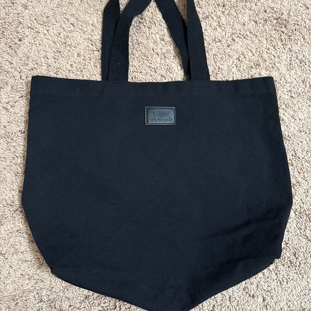 Black Vans cotton canvas tote bag #accessories
